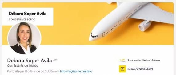 Natural de Porto Alegre, Debora Soper Avila trabalhava desde março de 2023 na companhia. Todos os 61 ocupantes da aeronave morreram após queda na tarde desta sexta-feira