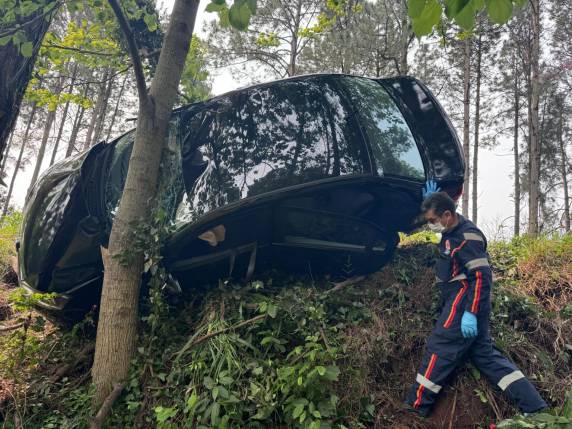 Veículo capota na lateral da BR 285 em Panambi - foto 2