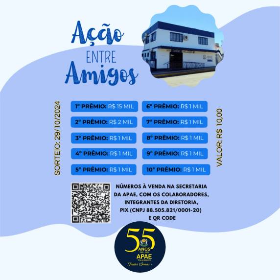 Ação Entre Amigos da Apae de Três de Maio sorteará R$ 25 mil em prêmios em dinheiro - foto 2