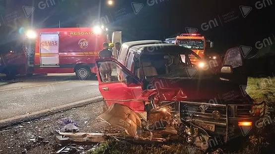 Condutor tenta desviar de capivara e acaba colidindo frontalmente com camionete na BR-287 em Santiago - foto 2