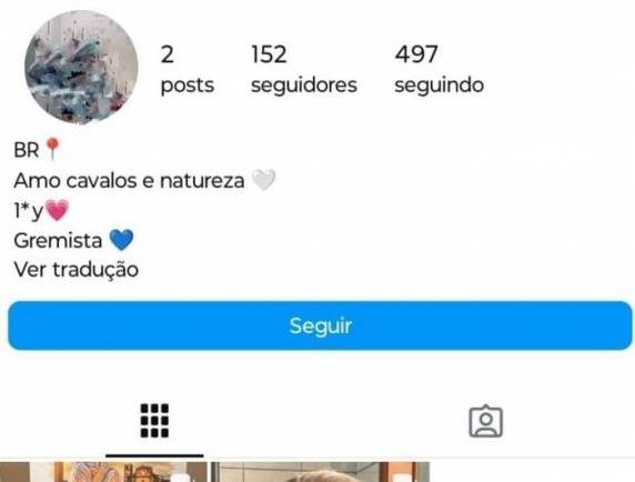 Em um dos perfis falsos usados pelo suspeito, que foram localizados pela polícia, ele usava o apelido Gabi Dreher para atrair as vítimas
