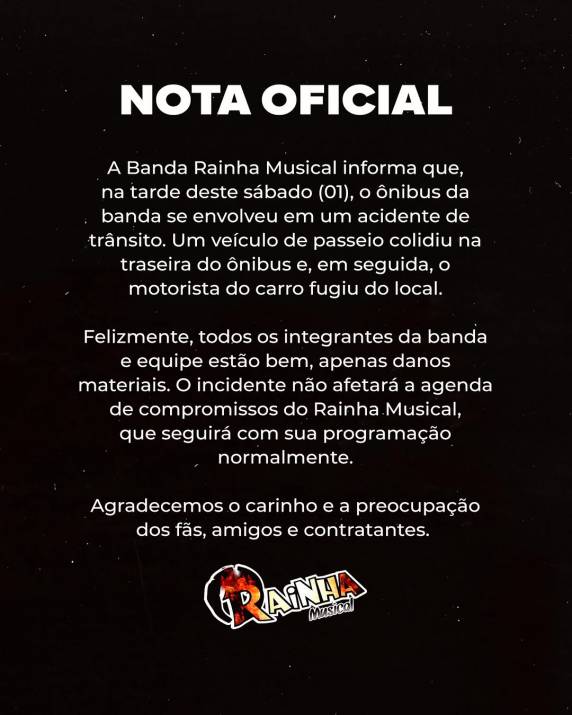 Ônibus da banda Rainha Musical se envolve em acidente no oeste catarinense - foto 3