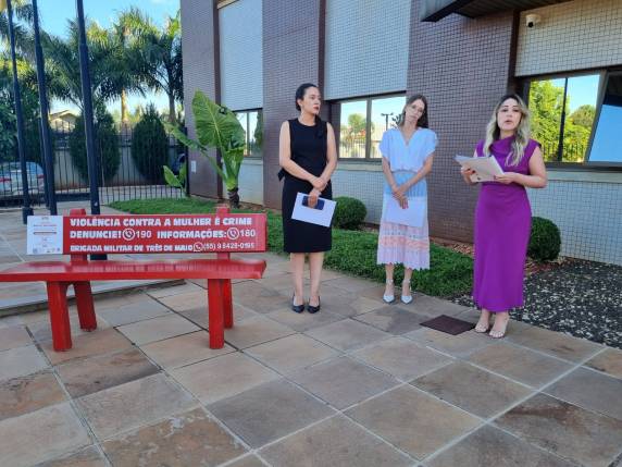 Inaugurada a Campanha ''Banco Vermelho'' no Fórum de Três de Maio - foto 2