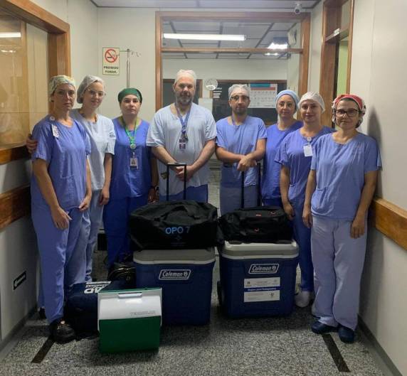 Foram captados coração, fígado, rins e córneas de um paciente de 38 anos, de Três de Maio que faleceu em decorrência de complicações causadas por uma hemorragia cerebral seguida de politrauma.