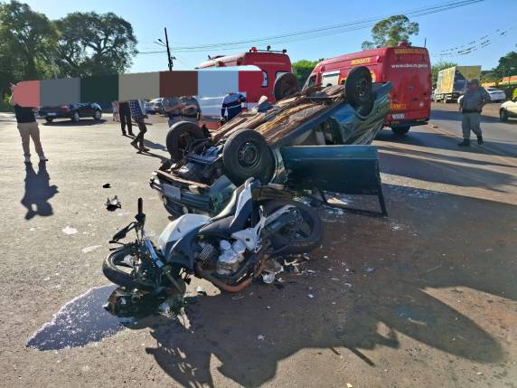 O acidente ocorreu em frente à Estação Rodoviária de Ijuí