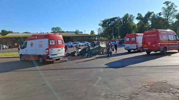O acidente ocorreu em frente à Estação Rodoviária de Ijuí