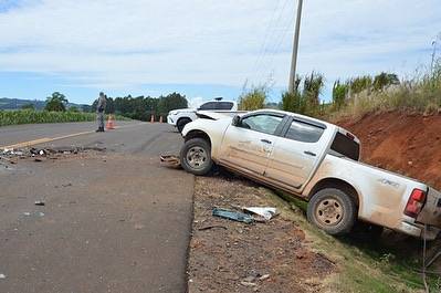 Acidente entre três veículos mobiliza bombeiros na RS-591, em Castelinho-FW - foto 3