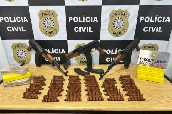 Armamento estava em casa utilizada por grupo criminoso