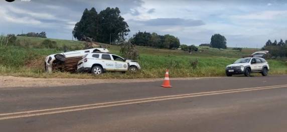 Suspeito natural de Panambi foi detido após tentativa de fuga que terminou em acidente.