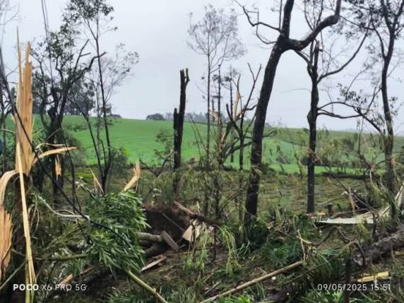 Temporal provoca destruíçao no interior de Erval Grande - foto 3