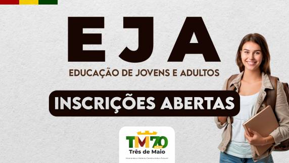 As inscrições para a formação das turmas do EJA e de alfabetização estarão disponíveis de 12 a 16 de maio