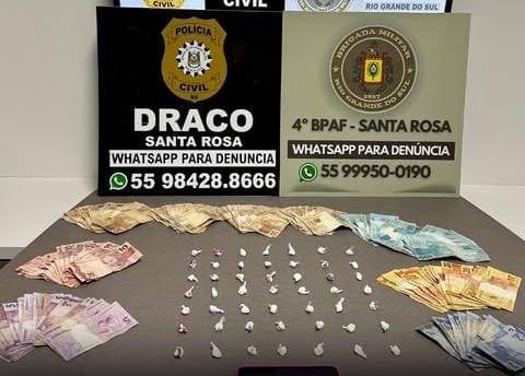 A ação conjunta da Brigada Militar e a Polícia Civil resultou na prisão e apreensão