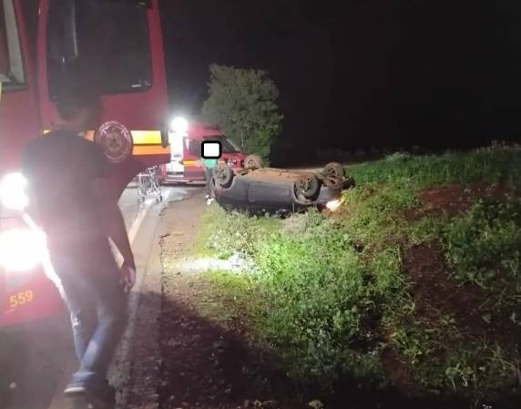 Capotamento é registrado na RS-342 entre Horizontina e Doutor Maurício Cardoso - foto 2