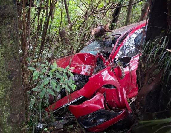 Saída de pista é registrada na RS-342 entre Catuípe e Independência - foto 3