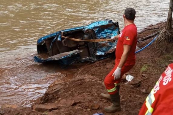 Ademar Backes, 59 anos, foi localizado no carro submerso no Rio Dourado, na zona rural do município