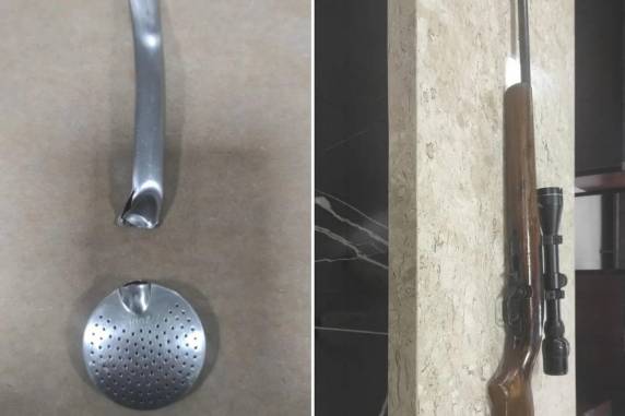 Disparo atingiu o chimarrão da mulher e evitou que ela fosse morta pelo ex-companheiro