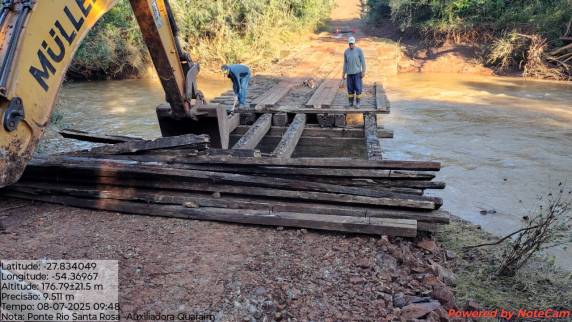 Ponte da localidade de Auxiliadora foi restaurada e já está liberada para o tráfego - foto 2