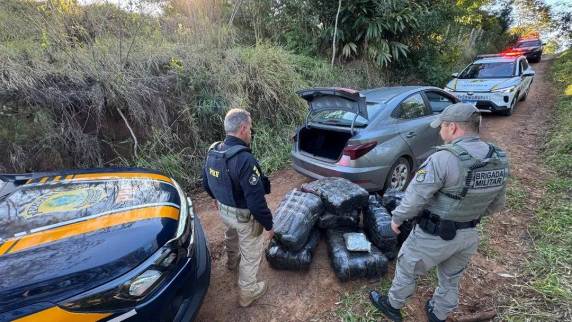O motorista tentou fugir à pé, mas foi localizado e preso.
