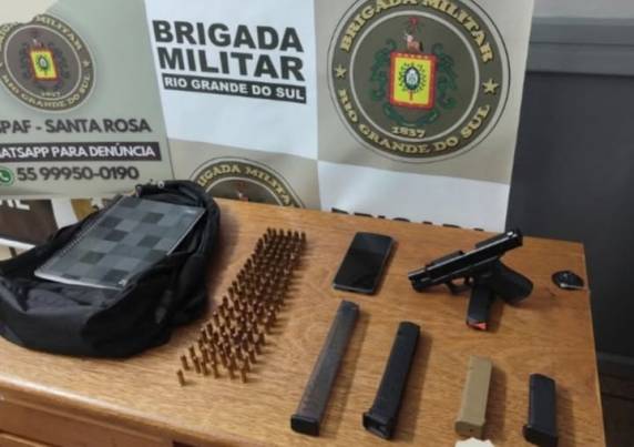O preso foi encaminhado à Delegacia de Polícia para os procedimentos cabíveis e após recolhido no sistema prisional.