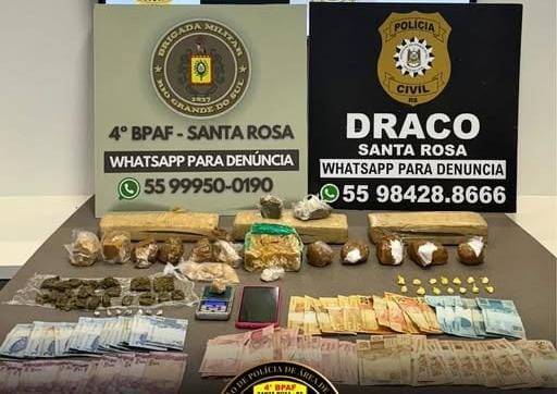 Cão de faro Max auxiliou guarnições da Brigada Militar e Polícia Civil na localização dos entorpecentes