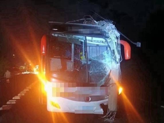 Ônibus colide contra poste na entrada de Erebango - foto 3
