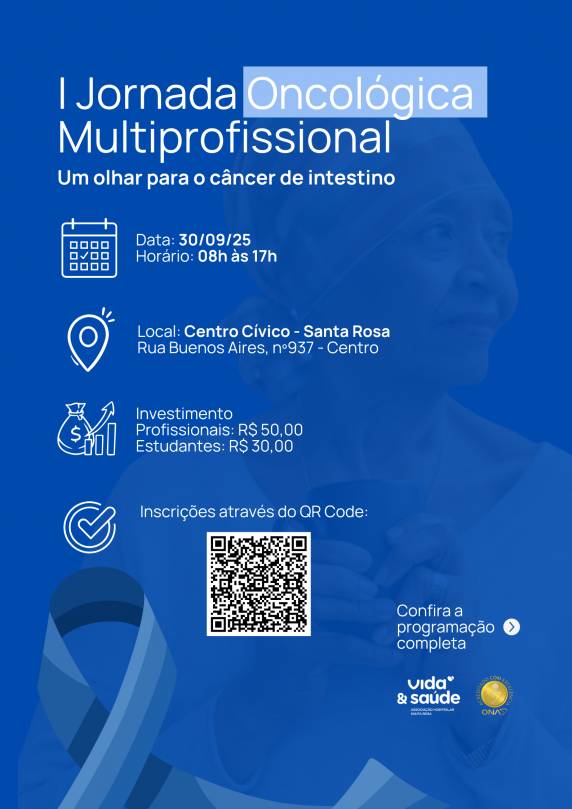 Hospital Vida & Saúde realiza I Jornada Oncológica Multiprofissional sobre câncer de intestino em 30 de setembro