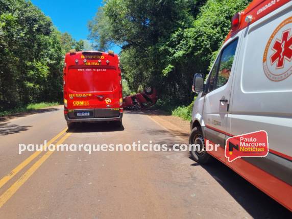Carro capota na RS-342 em Independência e deixa mãe e filha feridas - foto 3