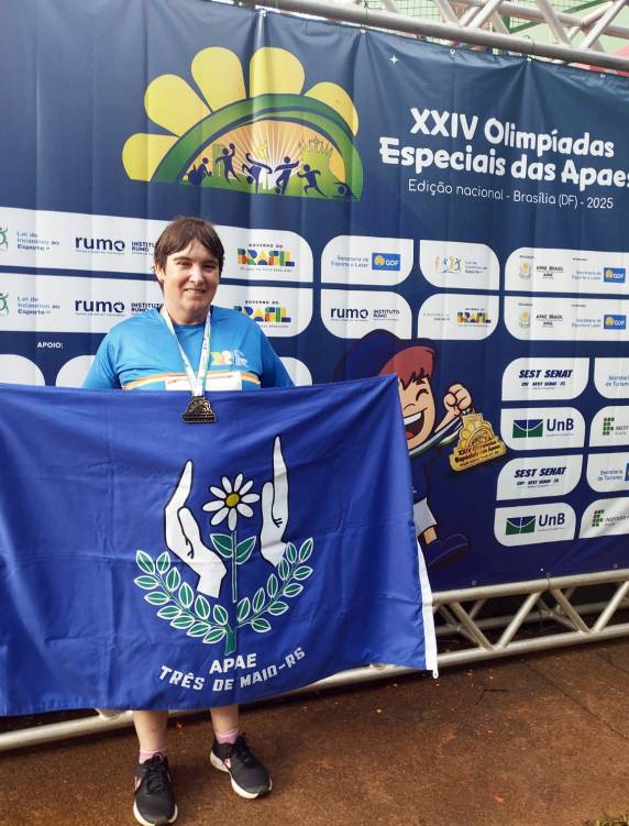 Aluna da Apae de Três de Maio conquista medalha de ouro nas Olimpíadas Especiais das Apaes - foto 3