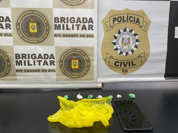 Ação conjunta da Brigada Militar e da Polícia Civil resultou na apreensão de cocaína no bairro Pro Morar