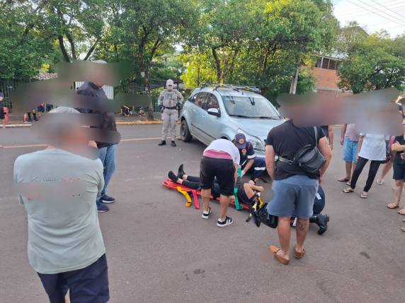 Colisão entre carro e motocicleta deixa uma pessoa ferida em Ijuí - foto 2