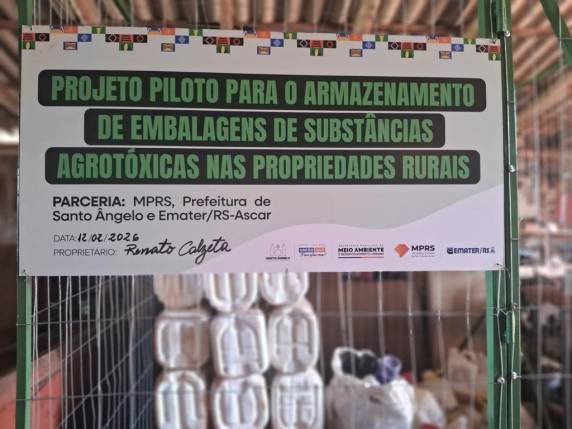 Iniciativa da Promotoria Ambiental da Bacia do Rio Ijuí, em parceria com Prefeitura e Emater/RS-Ascar, busca reduzir riscos ambientais e ampliar segurança no meio rural