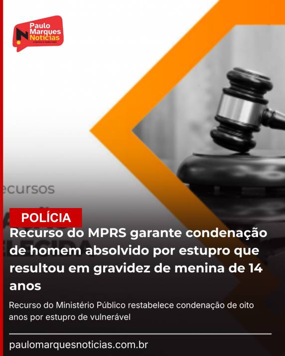 Recurso do Ministério Público restabelece condenação de oito anos por estupro de vulnerável após absolvição ser considerada contrária à jurisprudência do Superior Tribunal de Justiça, que define como irrelevante o consentimento da vítima menor de 14 anos.
