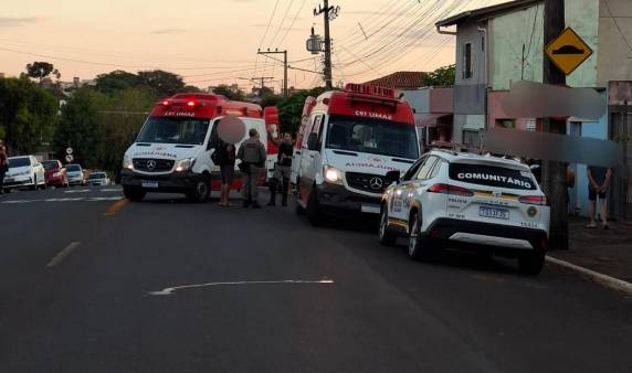 Ocorrência mobilizou SAMU e Brigada Militar na Avenida Emílio Glitz na tarde desta sexta-feira (3)