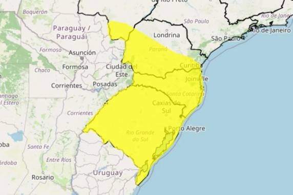 Comunicado foi emitido pelo Instituto Nacional de Meteorologia