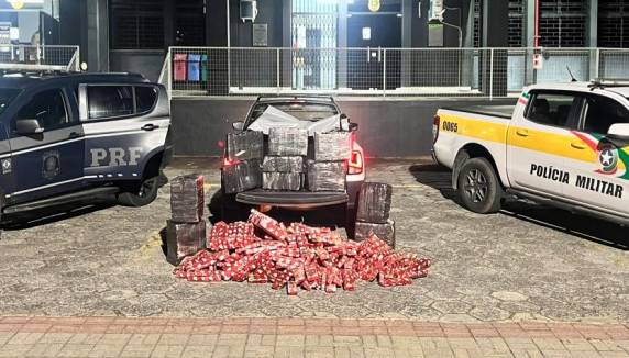 PRF e PMRv interceptam carregamento de maconha avaliado em grande escala