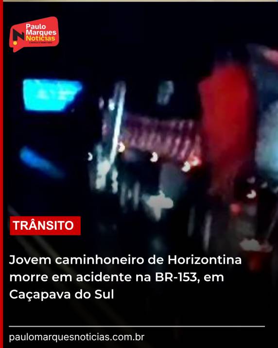 Colisão lateral entre duas carretas deixou vítima de 28 anos; outro motorista teve ferimentos leves