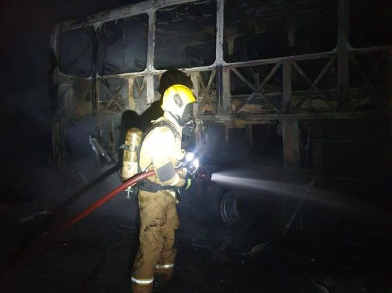 Incêndio destrói ônibus interestadual na BR-386, em Mormaço - foto 2