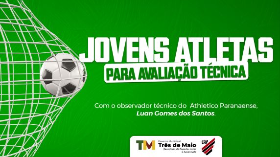 Oportunidade para crianças do município mostrarem seu talento no futebol de campo