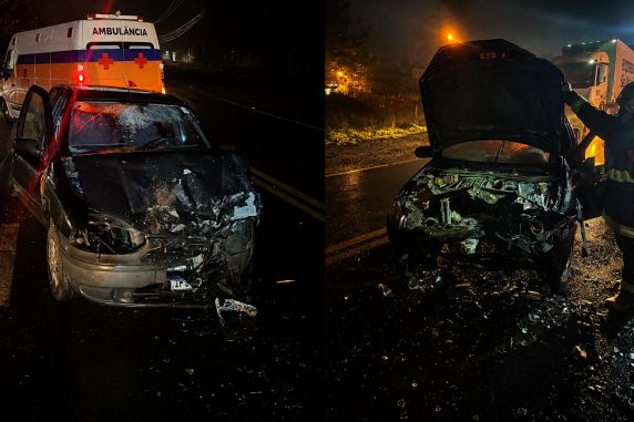 Colisão frontal na ERS-122, em Antônio Prado, deixou três pessoas feridas. As vítimas foram socorridas e encaminhadas ao hospital.
