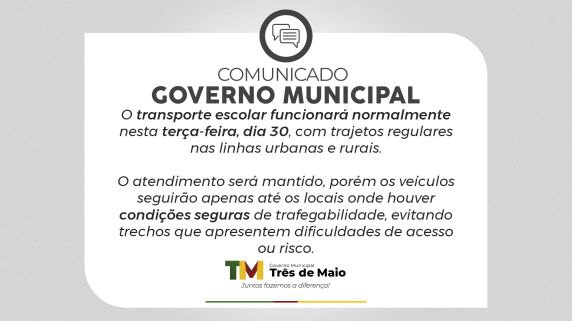 Medida garante a realização dos trajetos com segurança, respeitando as condições das estradas após o período de chuvas