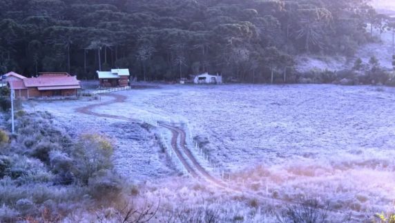 Amanhecer terá marcas próximas de 0°C nas áreas mais altas dos Planaltos
