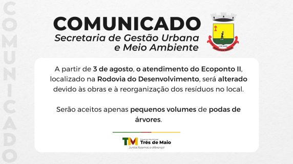 Medida é necessária para garantir o avanço das obras e a reorganização da gestão dos resíduos no local