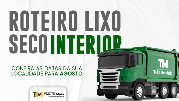 Cronograma contempla comunidades rurais entre os dias 17 e 21 de agosto