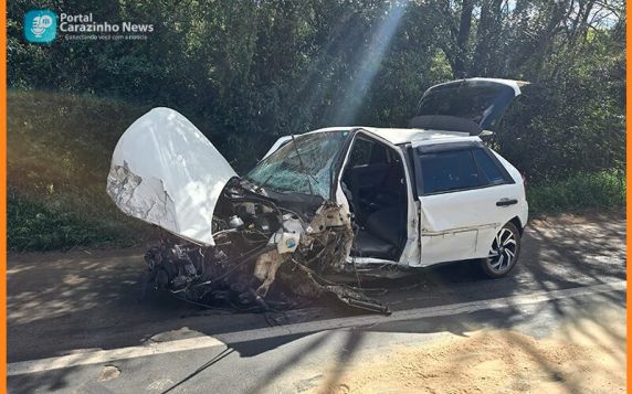 Quatro pessoas ficam feridas em acidente na BR-386 entre Carazinho e Sarandi, RS