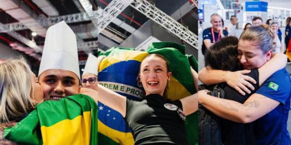 Três competidores gaúchos recebem medalha de excelência na maior competição de educação profissional do mundo, em Shanghai