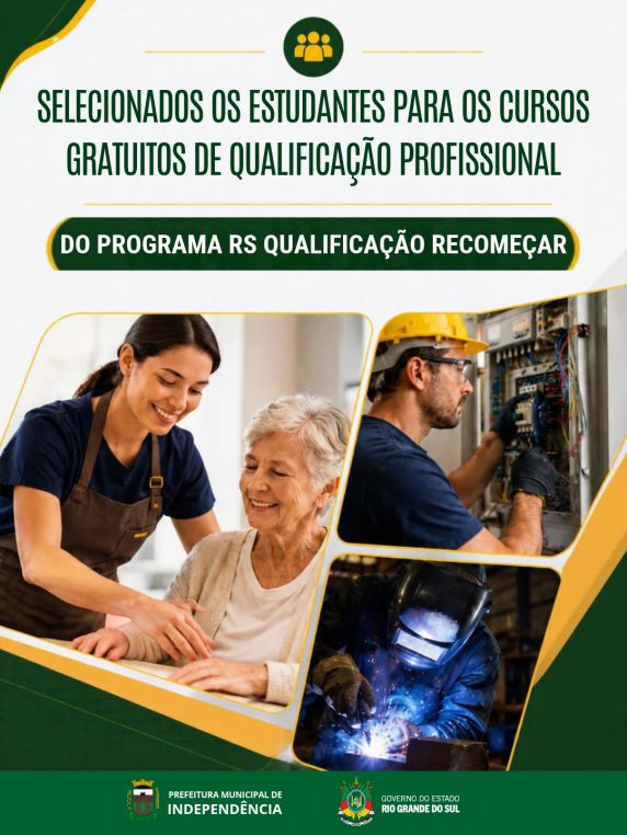 Programa oferece 50 vagas em três cursos de qualificação profissional, com início previsto para este mês