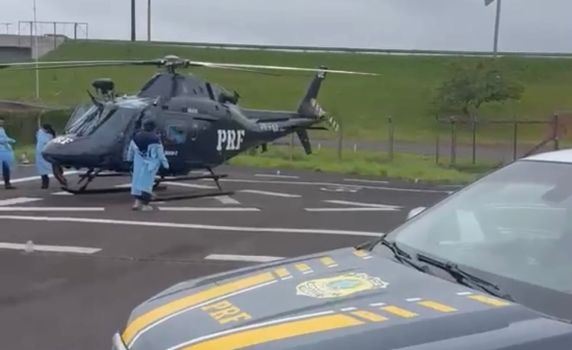 PRF realiza transporte aeromédico de paciente em estado grave de Passo Fundo para Porto Alegre