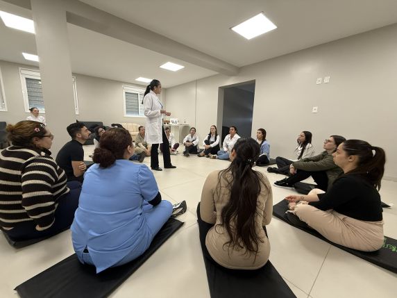 Programação na Unidade Dom Bosco, em Santa Rosa, reuniu colaboradoras em atividades de bem-estar e palestra sobre prevenção e autocuidado
