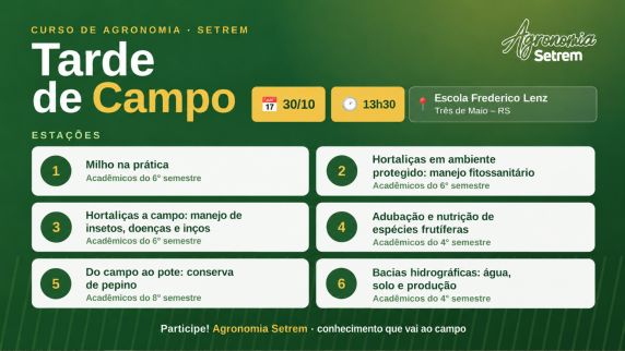 Atividade de extensão universitária reunirá estudantes, famílias e comunidade para compartilhar conhecimentos e práticas agrícolas